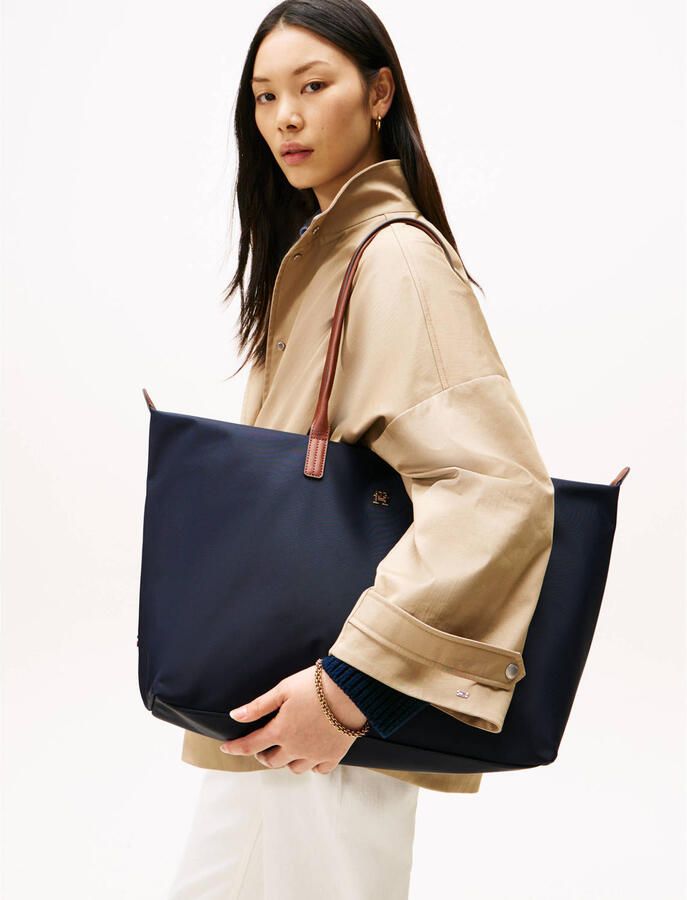 Tommy Hilfiger Draagtas POPETTE MAXI TOTE dames schoudertas met leren draaghandvatten - Foto 2