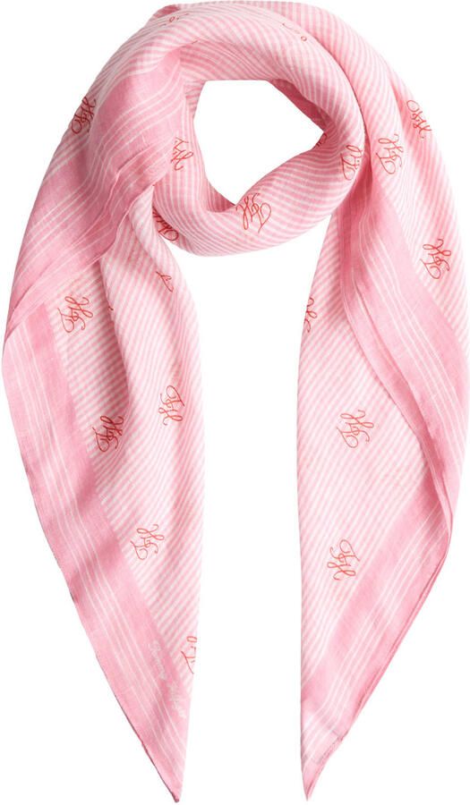 Tommy Hilfiger sjaal TH Script Monogram roze