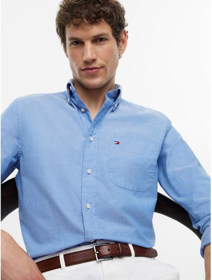 Tommy Hilfiger slim casual overhemd lichtblauw - Foto 2