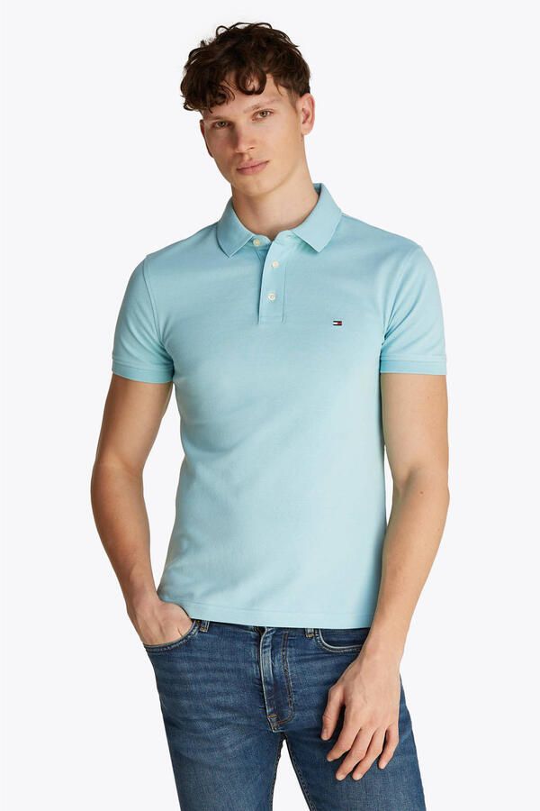 Tommy Hilfiger Slim fit poloshirt van een mix van katoen en elastaan