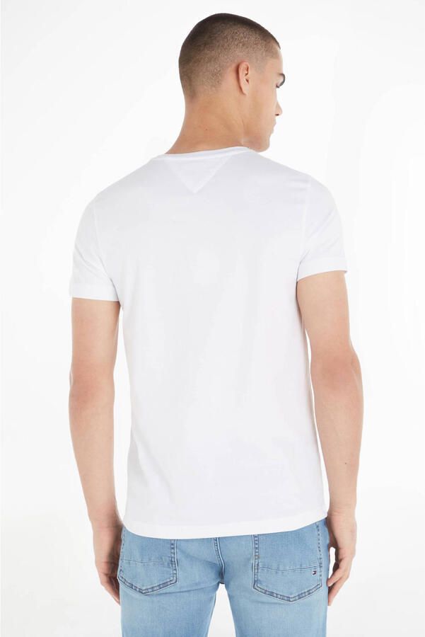 Tommy Hilfiger Heren Polo T-shirt Core Stretch Slim C-neck White Heren - Foto 2