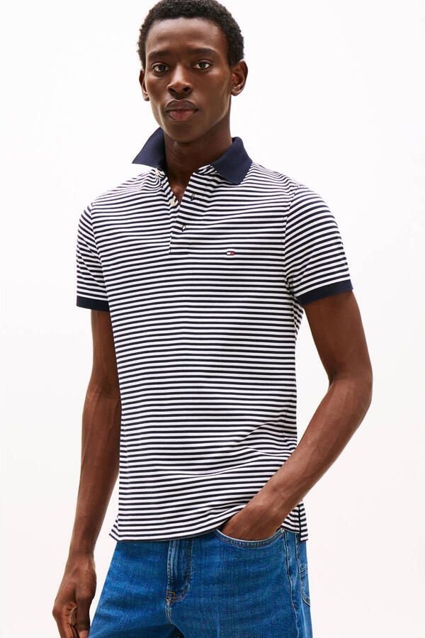 Tommy Hilfiger Slim fit poloshirt van een mix van katoen en elastaan - Foto 2