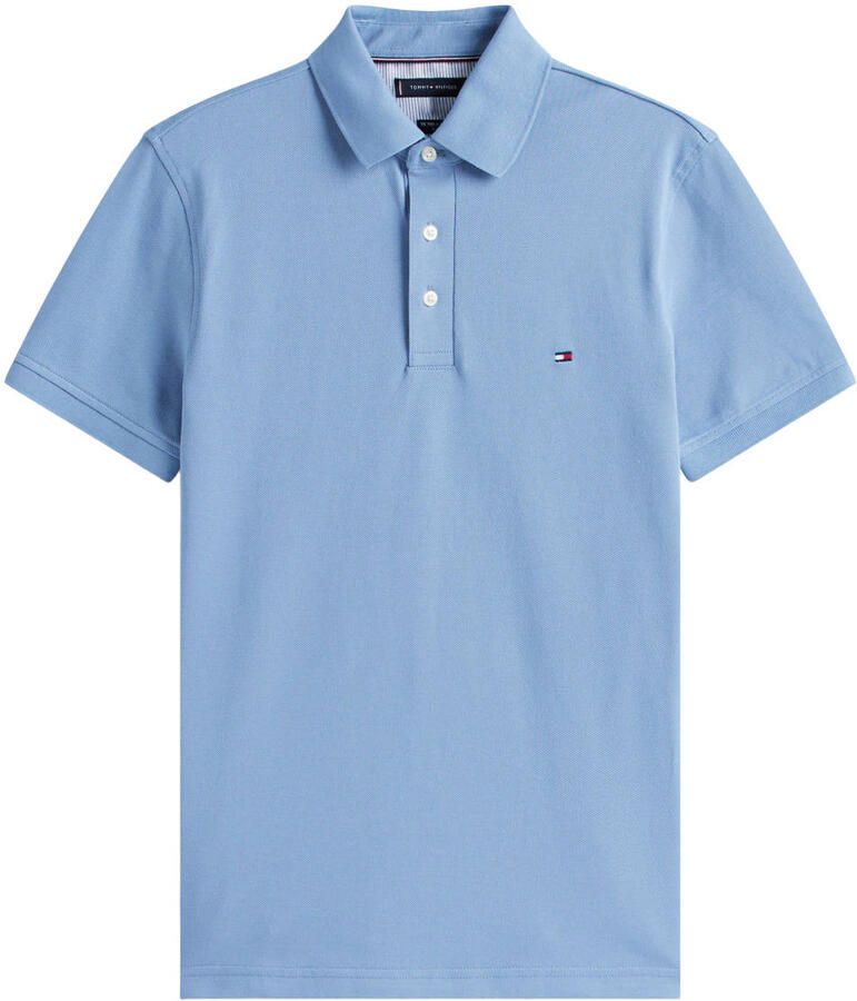 Tommy Hilfiger Poloshirt 1985 SLIM POLO Merkborduurwerk van katoen-piqué