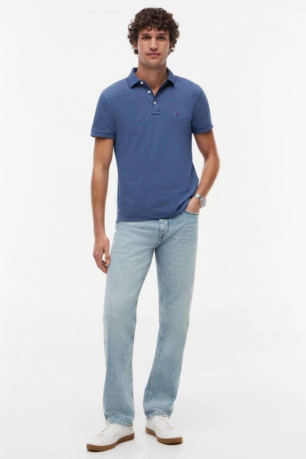 Tommy Hilfiger Poloshirt 1985 SLIM POLO met piquéstructuur en borduursel gemêleerd casual slim fit katoenmix polokraag - Foto 2