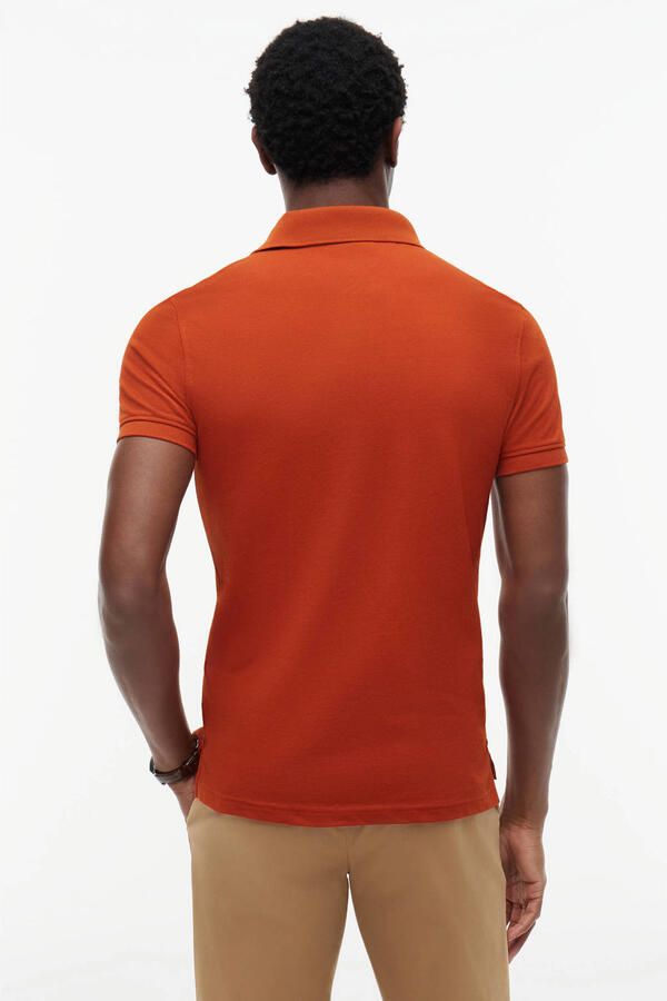Tommy Hilfiger slim polo donker oranje - Foto 3