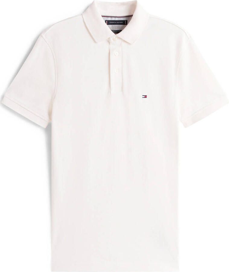 Tommy Hilfiger Poloshirt 1985 SLIM POLO met piquéstructuur en borduursel gemêleerd casual slim fit katoenmix polokraag