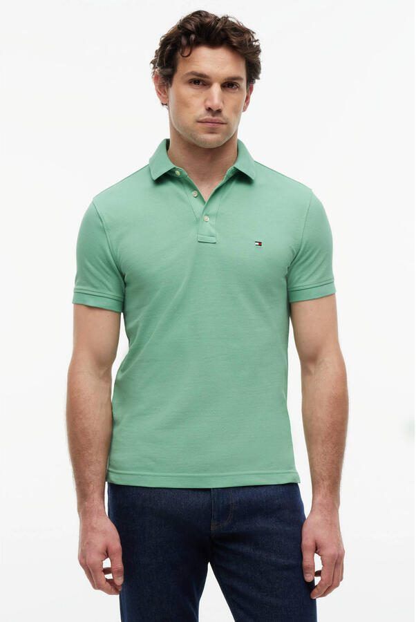 Tommy Hilfiger slim polo groen - Foto 2