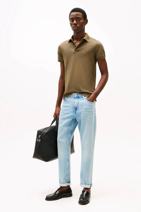 Tommy Hilfiger Poloshirt 1985 SLIM POLO met piquéstructuur en borduursel gemêleerd casual slim fit katoenmix polokraag - Foto 2