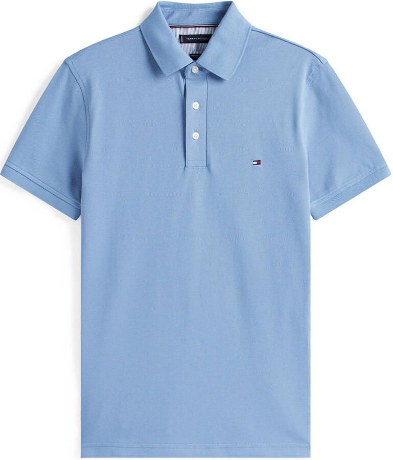 Tommy Hilfiger Poloshirt 1985 SLIM POLO Merkborduurwerk van katoen-piqué