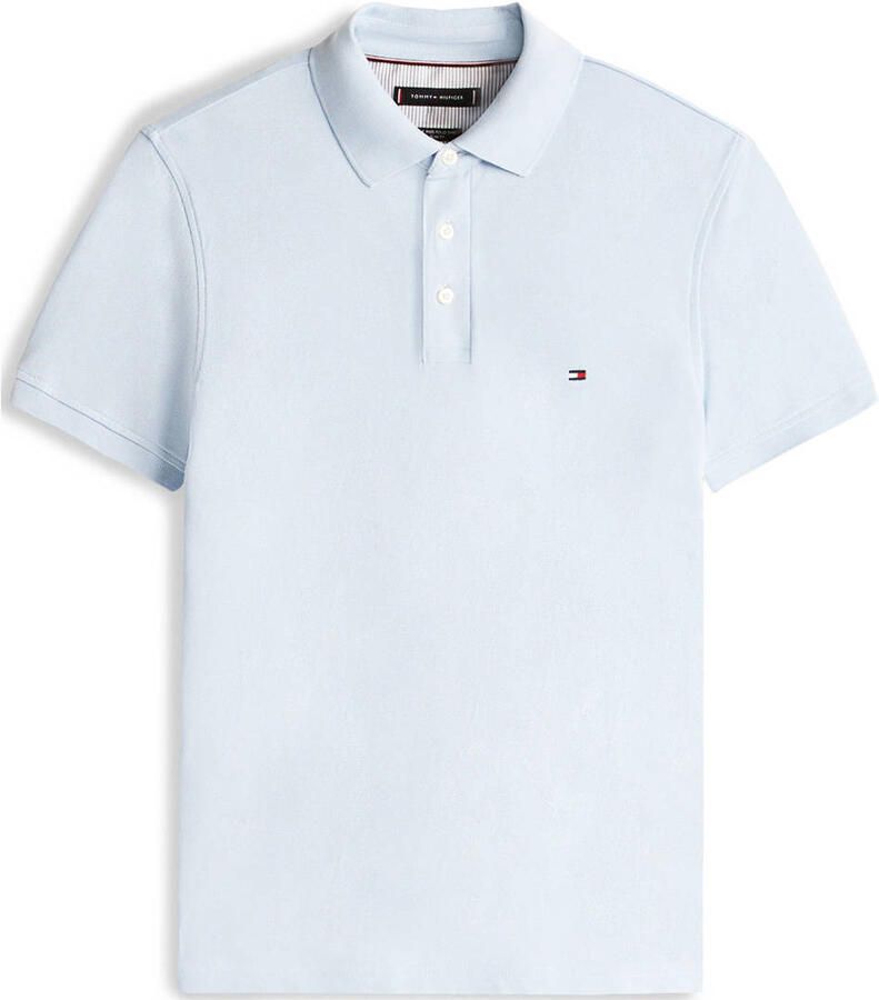 Tommy Hilfiger Poloshirt 1985 SLIM POLO met piquéstructuur en borduursel gemêleerd casual slim fit katoenmix polokraag