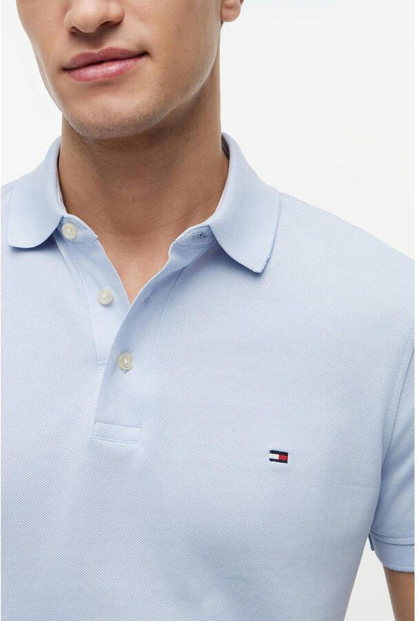 Tommy Hilfiger Poloshirt 1985 SLIM POLO met piquéstructuur en borduursel gemêleerd casual slim fit katoenmix polokraag - Foto 2