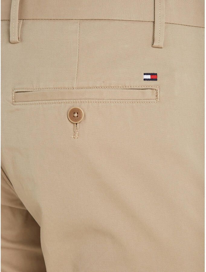 Tommy Hilfiger slim straight fit chino CORE BLEECKER 1985 met katoen batique khaki