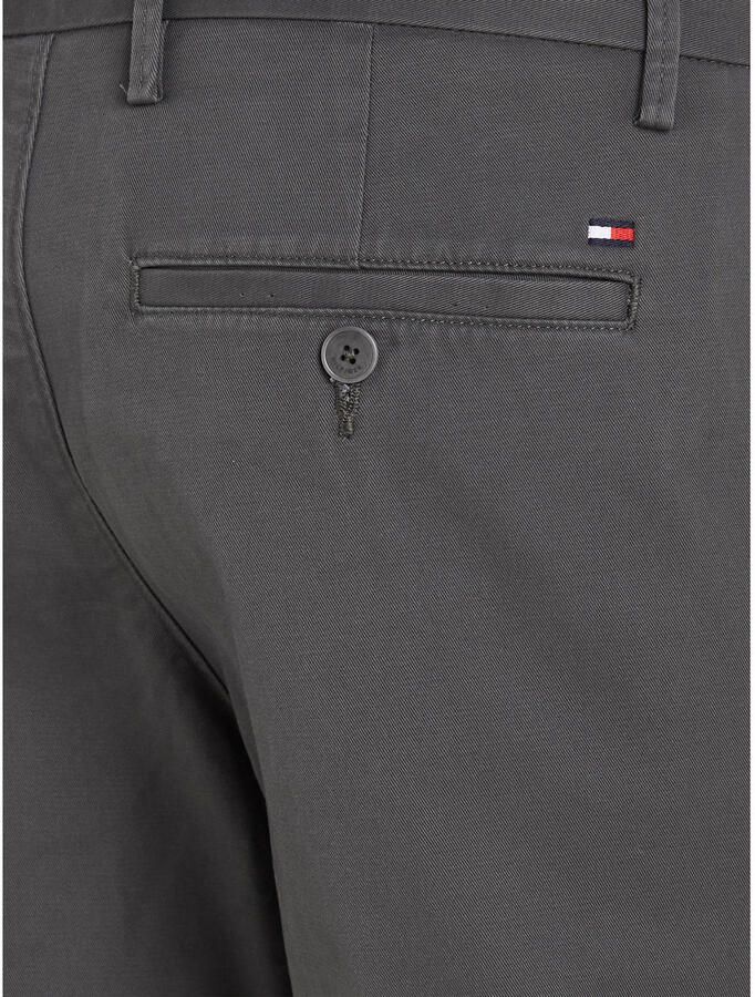 Tommy Hilfiger slim straight fit chino CORE BLEECKER 1985 met katoen dark ash