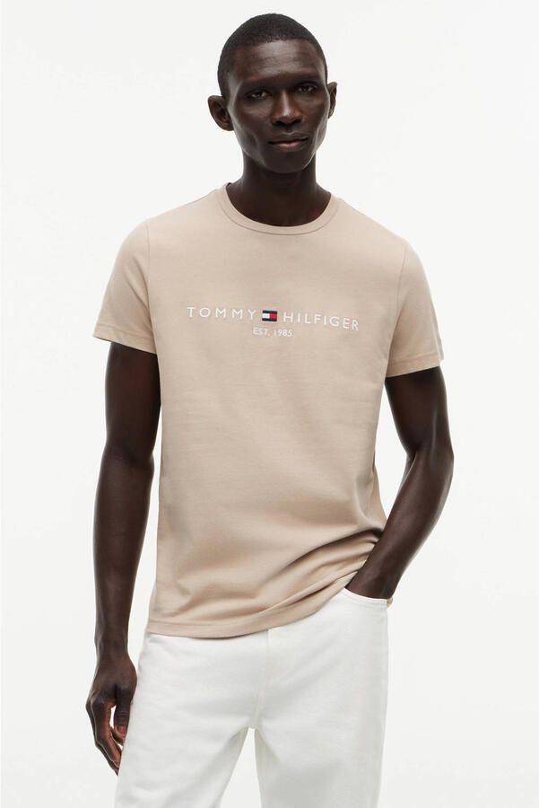 Tommy Hilfiger slim T-shirt beige - Foto 3