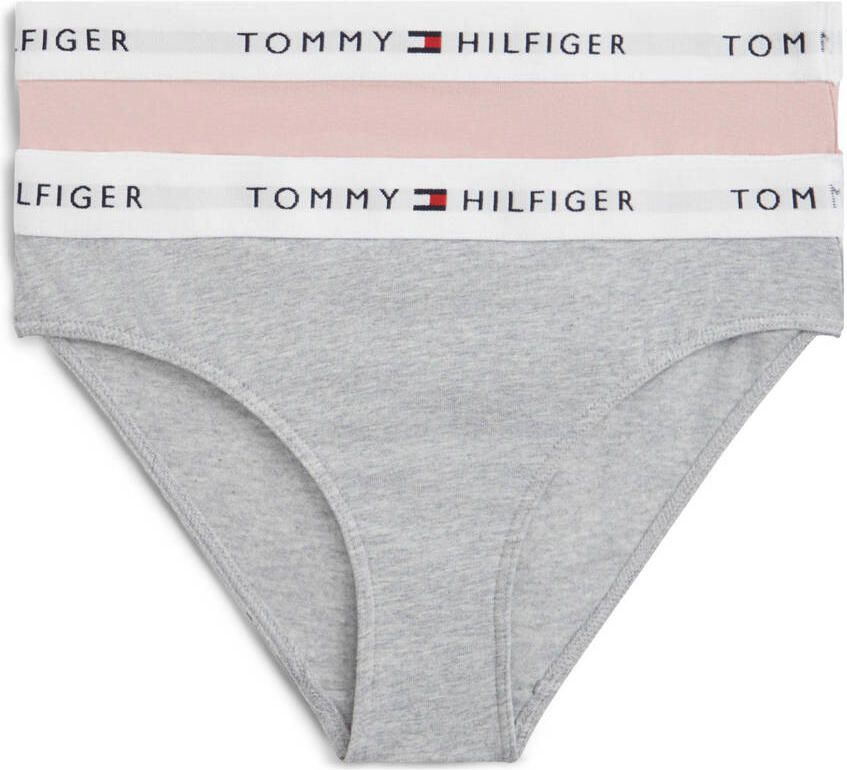 Tommy Hilfiger slip roze grijs melange (set van 2)