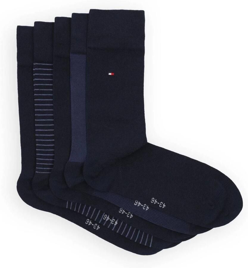 Tommy Hilfiger Sokken Giftbox Stripe 5p Donkerblauw - Foto 2
