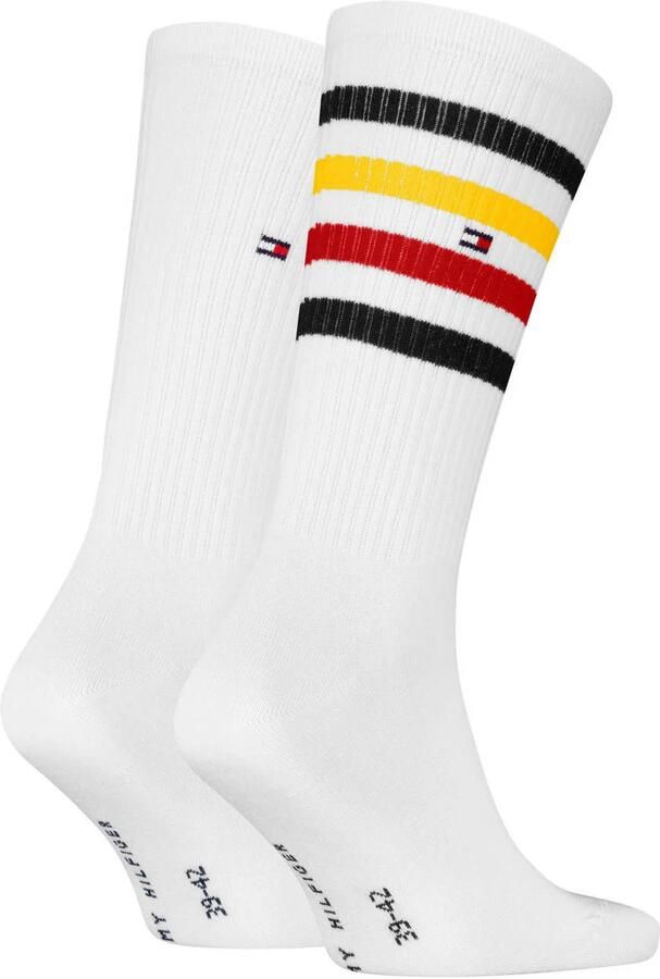 Tommy Hilfiger Sokken TH MEN SPORT SOCK 2P STRIPE met kleurrijke streepdetailleringen (2 paar)