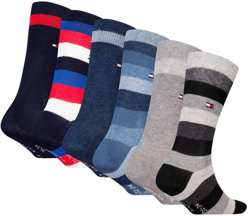 Tommy Hilfiger sokken set van 6 blauw rood zwart - Foto 2