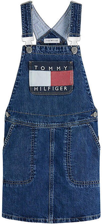 Tommy Hilfiger spijkerjurk met logo blauw