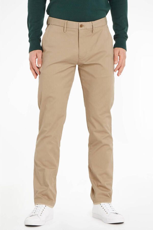 Tommy Hilfiger straight fit chino CORE DENTON 1985 met katoen batique khaki - Foto 5