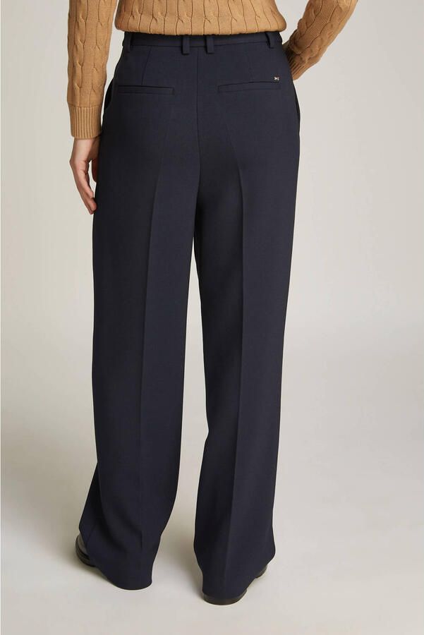 Tommy Hilfiger Straight leg stoffen broek met vaste persplooien
