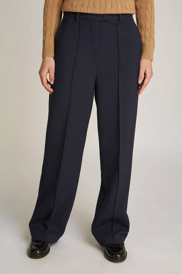 Tommy Hilfiger Straight leg stoffen broek met vaste persplooien - Foto 2