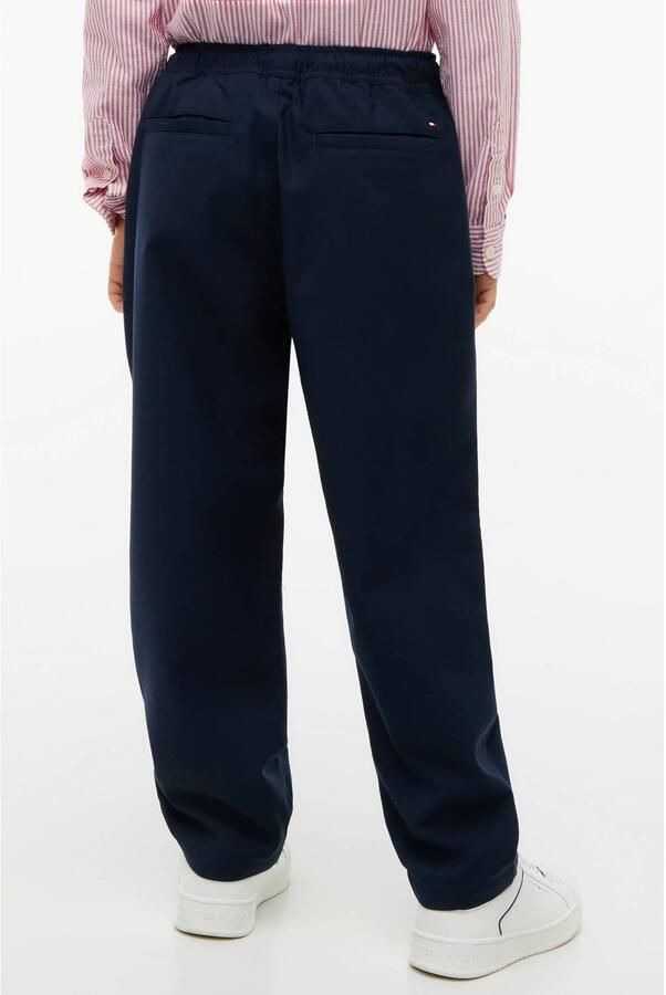Tommy Hilfiger straight leg chino donkerblauw Broek Jongens Polyester - Foto 2