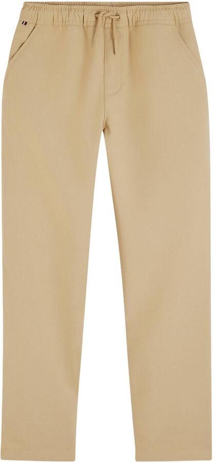 Tommy Hilfiger straight leg chino zand Broek Beige Jongens Polyester