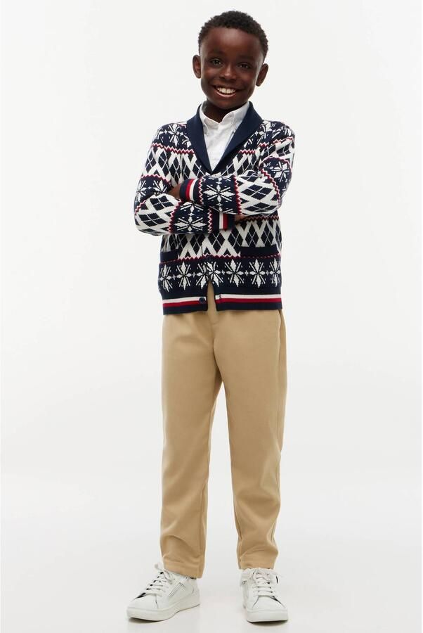 Tommy Hilfiger straight leg chino zand Broek Beige Jongens Polyester - Foto 3