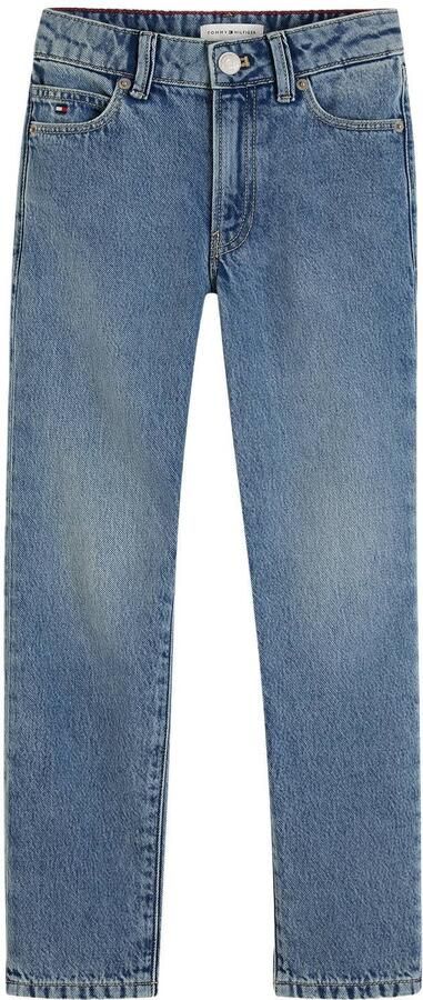 Tommy Hilfiger straight leg jeans medium used Blauw Jongens Katoen Effen - Foto 5