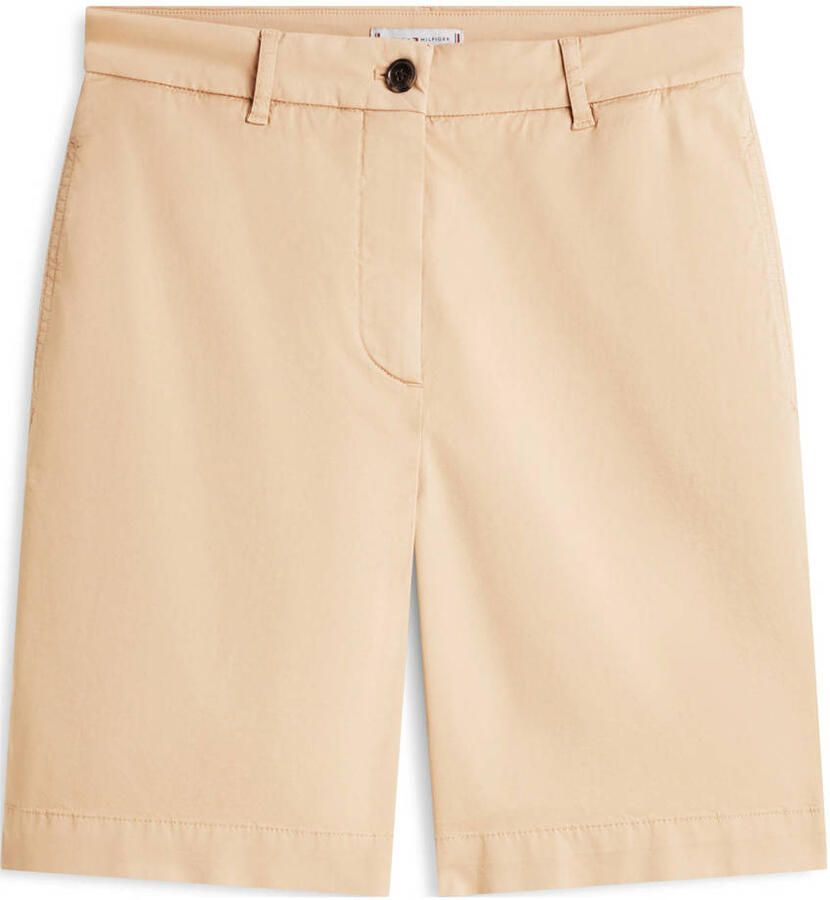 Tommy Hilfiger regular fit korte chino van mix van katoen en lyocell