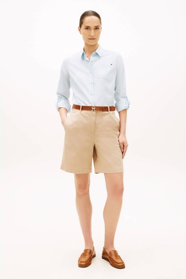 Tommy Hilfiger regular fit korte chino van mix van katoen en lyocell - Foto 2
