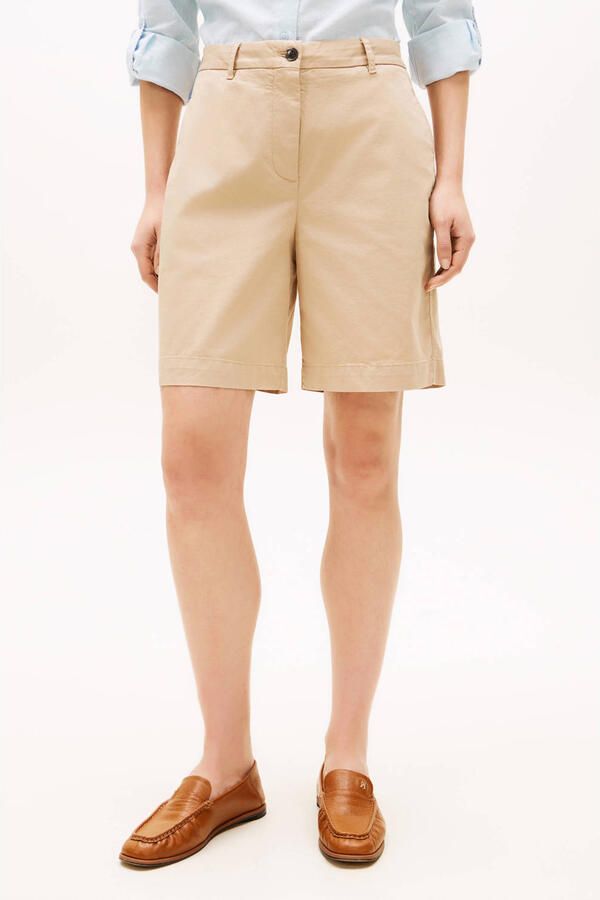 Tommy Hilfiger regular fit korte chino van mix van katoen en lyocell - Foto 3