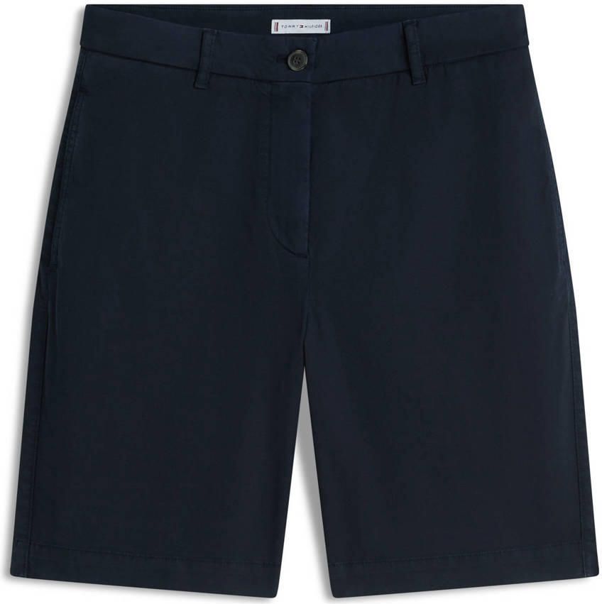 Tommy Hilfiger regular fit korte chino van mix van katoen en lyocell
