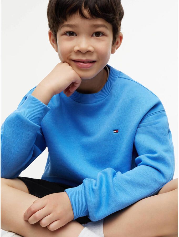 Tommy Hilfiger sweat sweater met logo blauw - Foto 2