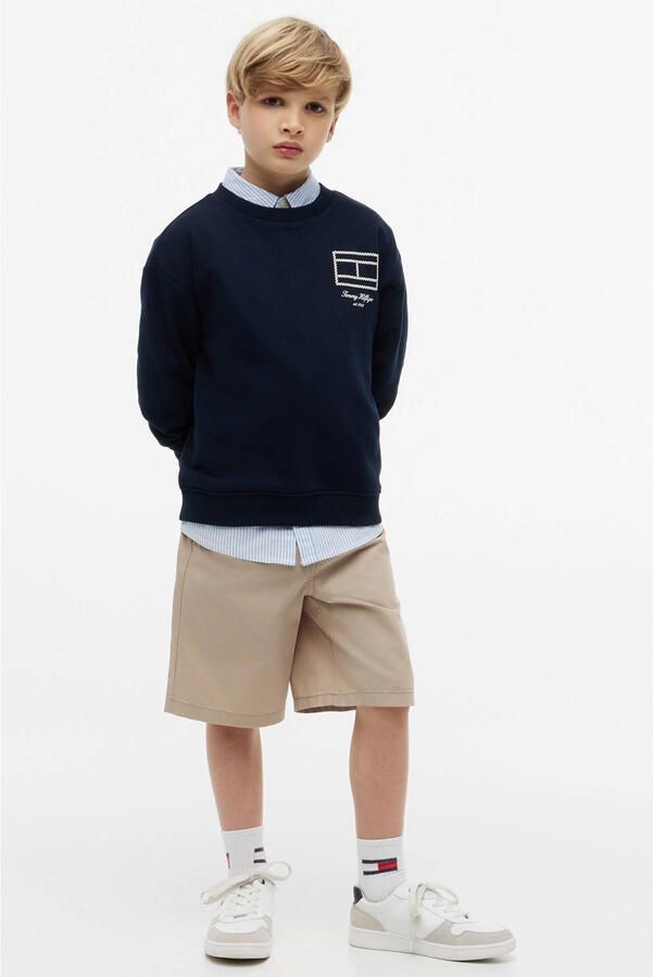 Tommy Hilfiger sweat sweater met print donkerblauw - Foto 3