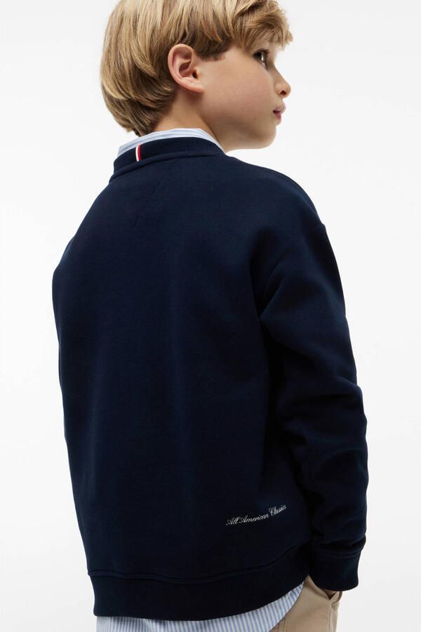 Tommy Hilfiger sweat sweater met print donkerblauw - Foto 4