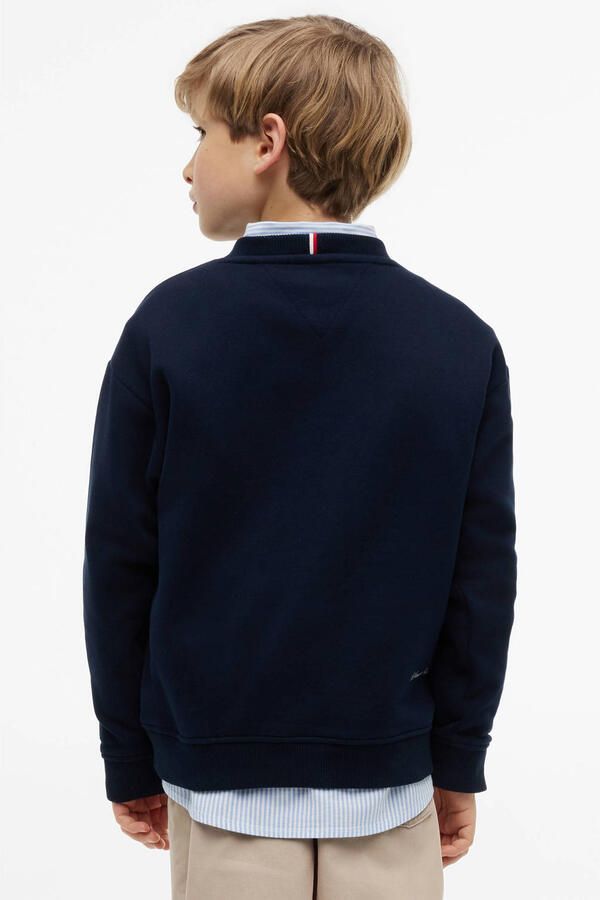 Tommy Hilfiger sweat sweater met print donkerblauw - Foto 5