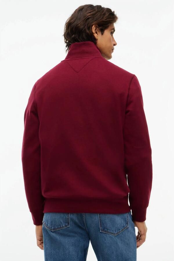 Tommy Hilfiger Sweat Half Zip Pullover Burgundy - Foto 3