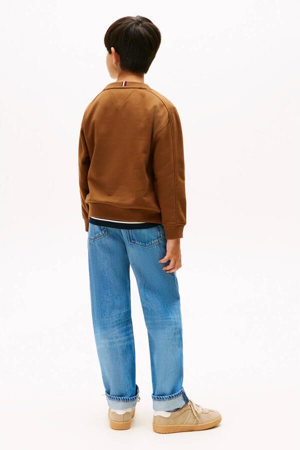 TOMMY HILFIGER Jongens Truien & Vesten Varsity Raised Print Sweatshirt Bruin - Foto 3