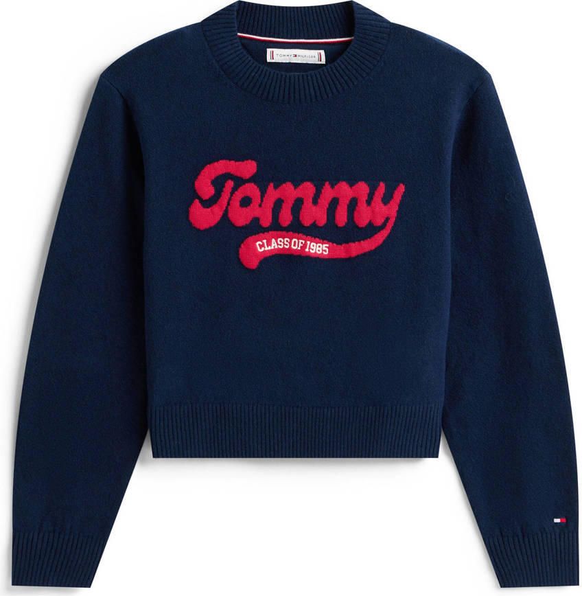 Tommy Hilfiger sweater donkerblauw gebreid