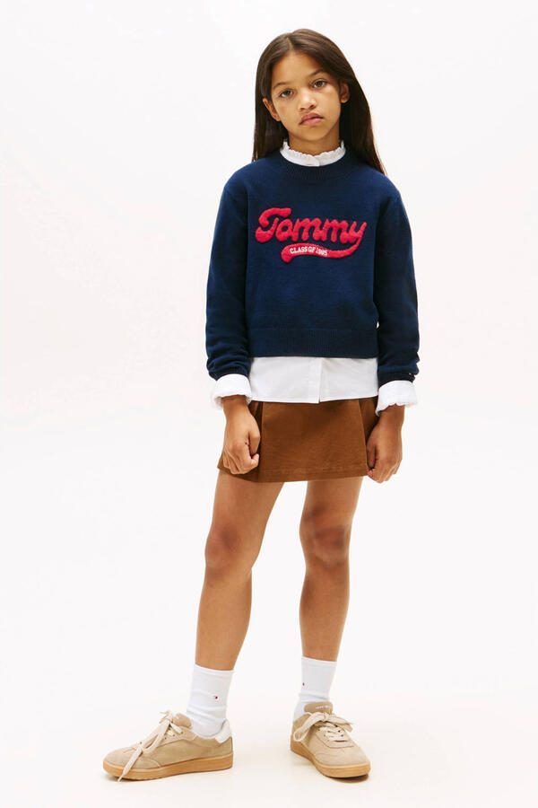 Tommy Hilfiger sweater donkerblauw gebreid - Foto 2