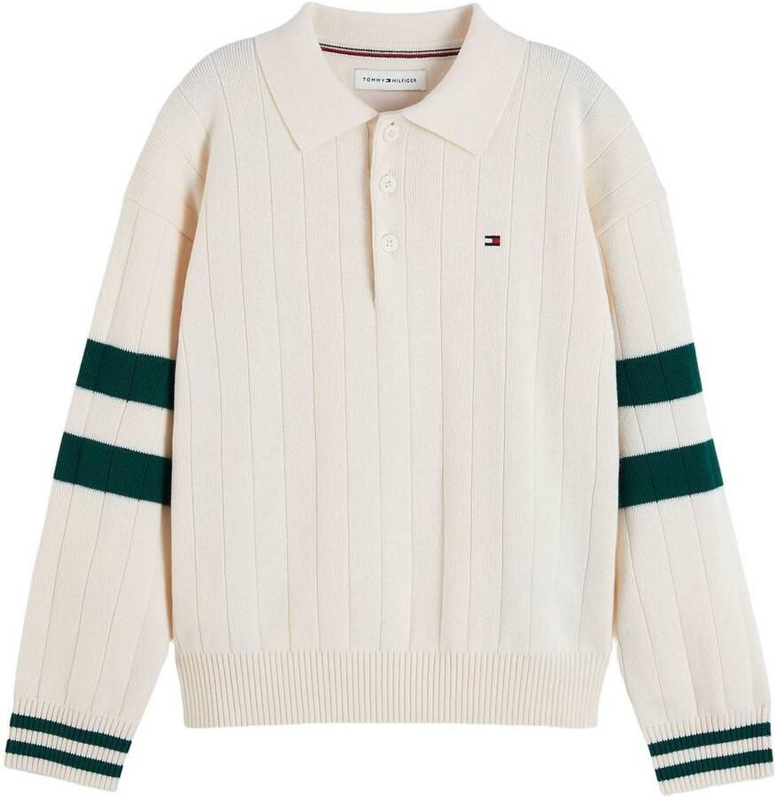 TOMMY HILFIGER Jongens Truien & Vesten Knitted Polo Sweater Ls Creme - Foto 3