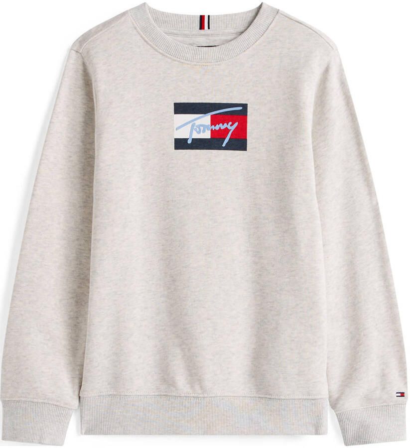 Tommy Hilfiger Sweatshirt TOMMY SCRIPT FLAG SWEATSHIRT voor kinderen tot 16 jaar vlag-logo-print