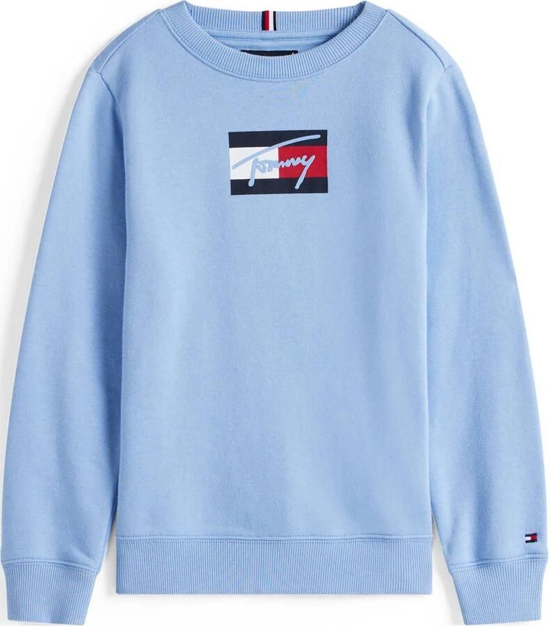 Tommy Hilfiger Sweatshirt TOMMY SCRIPT FLAG SWEATSHIRT voor kinderen tot 16 jaar vlag-logo-print