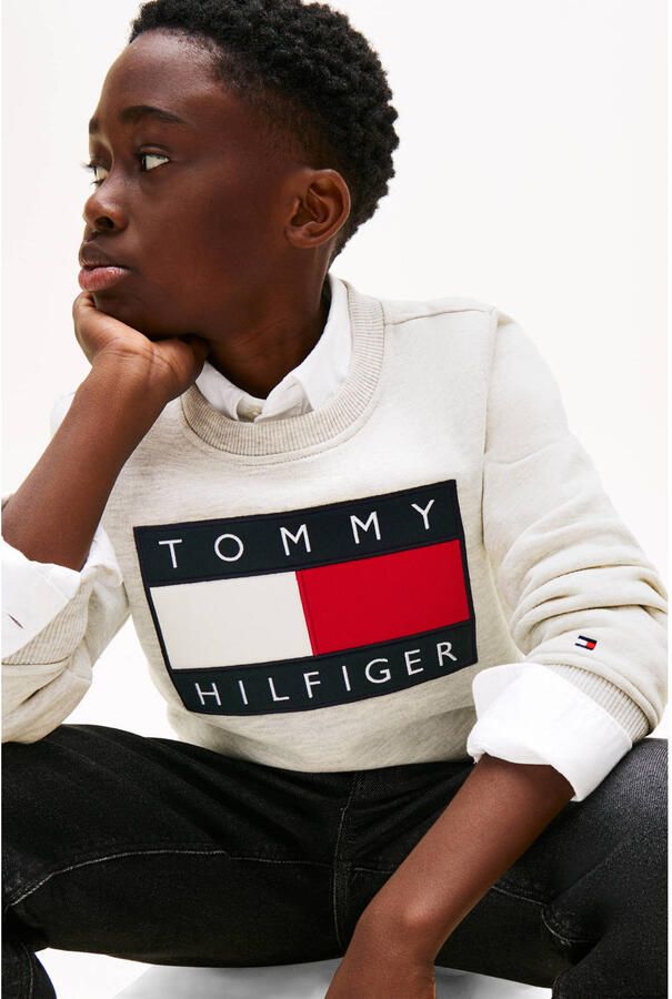 Tommy Hilfiger sweater lichtgrijs - Foto 3