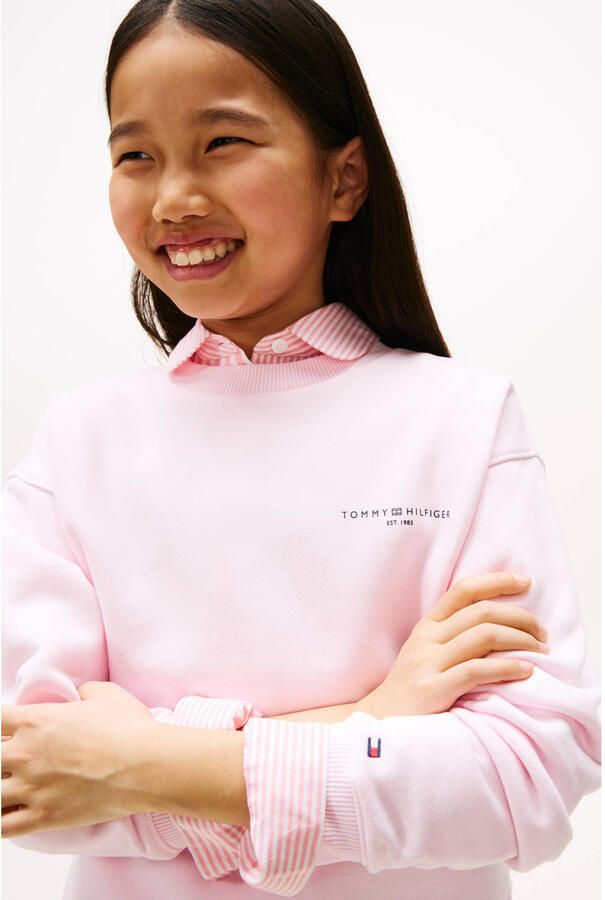 Tommy Hilfiger Sweatshirt MINI CORP C-NECK SWEATSHIRT voor kinderen tot 16 jaar met logostiksel