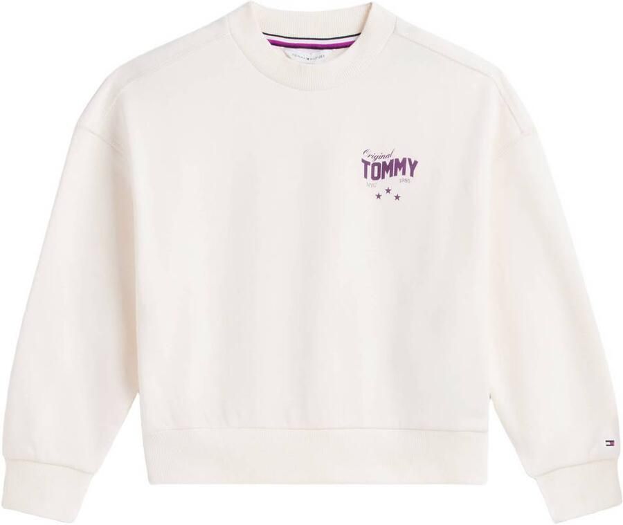 Tommy Hilfiger sweater met backprint wit Backprint