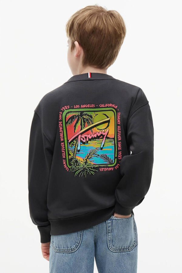 Tommy Hilfiger sweater met backprint zwart - Foto 3