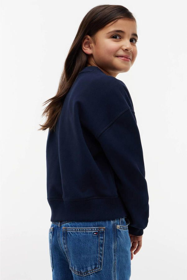 Tommy Hilfiger sweater met borduursels donkerblauw - Foto 3